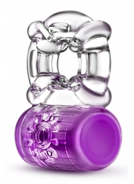 Фиолетовое эрекционное виброкольцо Pleaser Rechargeable C-Ring - Blush Novelties - в Архангельске купить с доставкой
