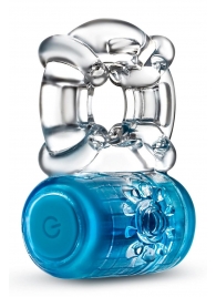 Синее эрекционное виброкольцо One Night Stand Vibrating C-Ring - Blush Novelties - в Архангельске купить с доставкой