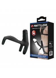 Черная вибронасадка на пенис Vibrating Penis Sling - Baile - в Архангельске купить с доставкой