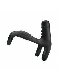Черная вибронасадка на пенис Vibrating Penis Sling - Baile - в Архангельске купить с доставкой