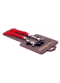 Металлические зажимы на соски с красными замшевыми кисточками - Crazy Handmade - купить с доставкой в Архангельске