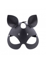 Черная кожаная маска  Кошка  с маленькими ушками - Crazy Handmade - купить с доставкой в Архангельске