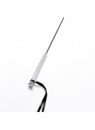 Черный кожаный стек с гладкой ручкой - 55 см. - Crazy Handmade - купить с доставкой в Архангельске