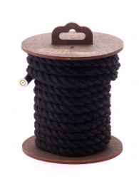 Черная хлопковая веревка для бондажа на катушке - 5 м. - Crazy Handmade - купить с доставкой в Архангельске