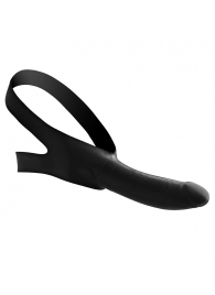 Черный кляп-страпон Masters Mini Face Fuck Strap-On - 14 см. - XR Brands - купить с доставкой в Архангельске