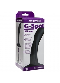 Черная изогнутая насадка Vac-U-Lock G-Spot - 16,5 см. - Doc Johnson - купить с доставкой в Архангельске