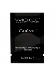 Крем для массажа и мастурбации Wicked Stroking and Massage Creme - 3 мл. - Wicked - купить с доставкой в Архангельске
