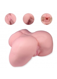 Реалистичный мастурбатор-полуторс с 2 рабочими отверстиями - S-HANDE - в Архангельске купить с доставкой