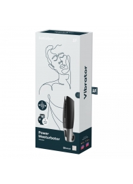 Черный мастурбатор с вибрацией Power Masturbator - Satisfyer - в Архангельске купить с доставкой