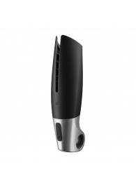Черный мастурбатор с вибрацией Power Masturbator - Satisfyer - в Архангельске купить с доставкой