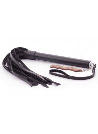 Черная кожаная плеть  Индиго  - 50 см. - Crazy Handmade - купить с доставкой в Архангельске