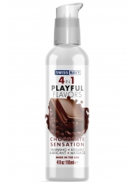 Массажный гель 4-в-1 Chocolate Sensation с ароматом шоколада - 118 мл. - Swiss navy - купить с доставкой в Архангельске