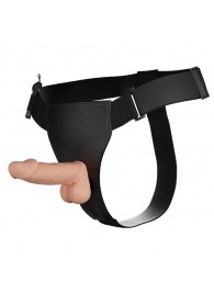 Женский страпон на регулируемых ремешках с вибрацией - 19,4 см. - Baile - купить с доставкой в Архангельске