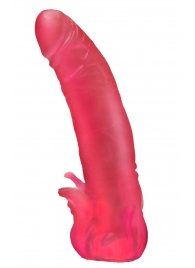 Розовая насадка для страпона с клиторальными лепестками - 18,5 см. - LOVETOY (А-Полимер) - купить с доставкой в Архангельске