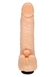 Телесная гелевая насадка-фаллос с клиторальными лепестками - 18,5 см. - LOVETOY (А-Полимер) - купить с доставкой в Архангельске