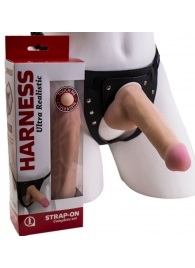 Страпон Harness из двух предметов: трусики с плугом и насадка-фаллос - 17 см. - LOVETOY (А-Полимер) - купить с доставкой в Архангельске