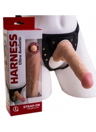Страпон Harness из двух предметов: регулируемые трусики и насадка-фаллос - 17,5 см. - LOVETOY (А-Полимер) - купить с доставкой в Архангельске