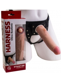 Реалистичный страпон Harness из трусиков и насадки-фаллоса - 18,5 см. - LOVETOY (А-Полимер) - купить с доставкой в Архангельске