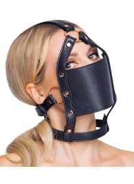 Черный намордник с кляпом-шаром Head Harness With A Gag - Orion - купить с доставкой в Архангельске