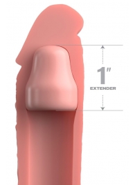 Телесная насадка-удлинитель 1 Inch Silicone X-tension - 17,8 см. - Pipedream - в Архангельске купить с доставкой