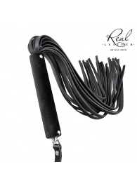 Черная кожаная плеть-флоггер - 84 см. - Notabu - купить с доставкой в Архангельске