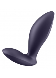 Фиолетовый анальный вибростимулятор Power Plug - Satisfyer - в Архангельске купить с доставкой