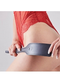 Черная кожаная шлепалка SitaBlack - 30 см. - Sitabella - купить с доставкой в Архангельске