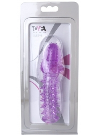 Фиолетовая насадка, удлиняющая половой член - 13,5 см. - Toyfa Basic - в Архангельске купить с доставкой