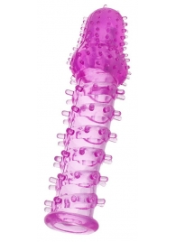 Фиолетовая насадка, удлиняющая половой член, BIG BOY - 13,5 см. - Toyfa Basic - в Архангельске купить с доставкой