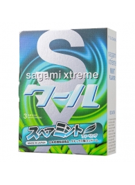 Презервативы Sagami Xtreme Mint с ароматом мяты - 3 шт. - Sagami - купить с доставкой в Архангельске