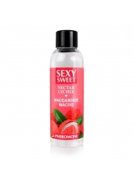 Массажное масло Sexy Sweet Nectar Lychee с феромонами и ароматом личи - 75 мл. - Биоритм - купить с доставкой в Архангельске