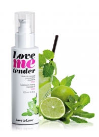 Съедобное согревающее массажное масло Love Me Tender Mojito с ароматом мохито - 100 мл. - Love to Love - купить с доставкой в Архангельске