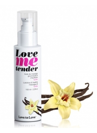 Съедобное согревающее массажное масло Love Me Tender Vanilla с ароматом ванили - 100 мл. - Love to Love - купить с доставкой в Архангельске