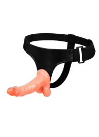 Реалистичный страпон на ремешках - 15,5 см. - Baile - купить с доставкой в Архангельске