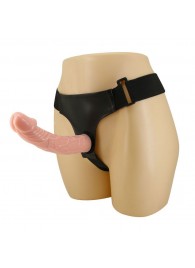 Гладкий фаллоимитатор с крупной головкой на ремешках - 19,7 см. - Baile - купить с доставкой в Архангельске