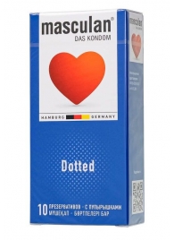 Презервативы с пупырышками Masculan Dotted - 10 шт. - Masculan - купить с доставкой в Архангельске