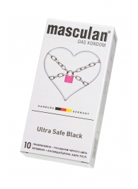 Ультрапрочные презервативы Masculan Ultra Safe Black - 10 шт. - Masculan - купить с доставкой в Архангельске