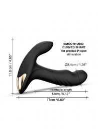 Черный вибромассажер простаты Multi P-Joy с 3 моторами - Dorcel - в Архангельске купить с доставкой
