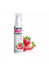 Съедобное согревающее массажное масло Love Me Tender Strawberry с ароматом клубники - 100 мл. - Love to Love - купить с доставкой в Архангельске