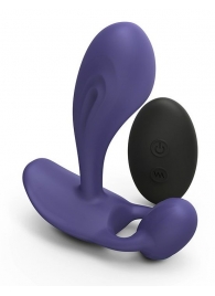 Темно-синий вибромассажер Witty P G Vibrator with Remote Control - Love to Love - в Архангельске купить с доставкой