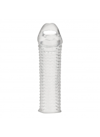 Текстурированная насадка на пенис Clear Textured Penis Enhancing Sleeve Extension - 16,5 см. - BlueLine - в Архангельске купить с доставкой