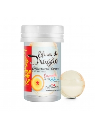 Интимный гель Esferas do Dragao Hot Ball с охлаждающе-разогревающим эффектом (2 шарика по 3 гр.) - HotFlowers - купить с доставкой в Архангельске