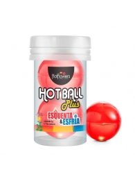 Лубрикант на масляной основе Hot Ball Plus с охлаждающе-разогревающим эффектом (2 шарика по 3 гр.) - HotFlowers - купить с доставкой в Архангельске