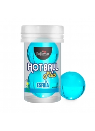 Лубрикант на масляной основе Hot Ball Plus с охлаждающим эффектом (2 шарика по 3 гр.) - HotFlowers - купить с доставкой в Архангельске