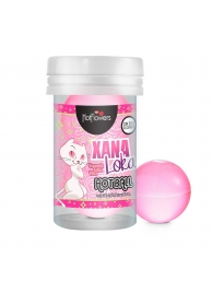 Лубрикант на силиконовой основе с эффектом вибрации Xana Loka Hot Ball (2 шарика по 3 гр.) - HotFlowers - купить с доставкой в Архангельске