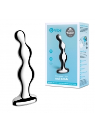 Стальной анальный фаллоимитатор для простаты Stainless Steel Anal Beads - 13 см. - b-Vibe - в Архангельске купить с доставкой