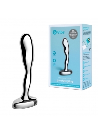 Стальной стимулятор простаты Stainless Steel Prostate Plug - 11,5 см. - b-Vibe - в Архангельске купить с доставкой
