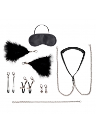 Большой эротический набор из 12 предметов Interchangeable Collar   Nipple Clips Set - Lux Fetish - купить с доставкой в Архангельске