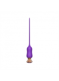 Фиолетовый тонкий стимулятор Nipple Vibrator - 23 см. - I-MOON - купить с доставкой в Архангельске
