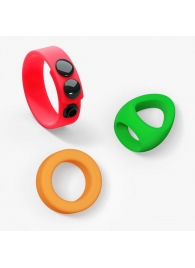 Набор из 3 разноцветных эрекционных колец Kit Neon Ring - Love to Love - в Архангельске купить с доставкой